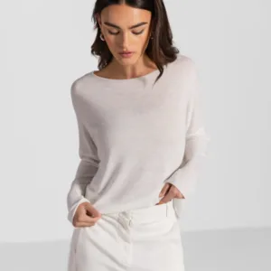 Amelie Lightweight Linen Top | White